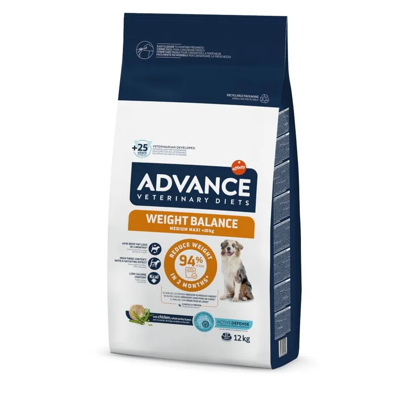 Advance Veterinary Diets Weight Balance Medium/Maxi Crocchette per cane (Set %: 2 x 12 kg)