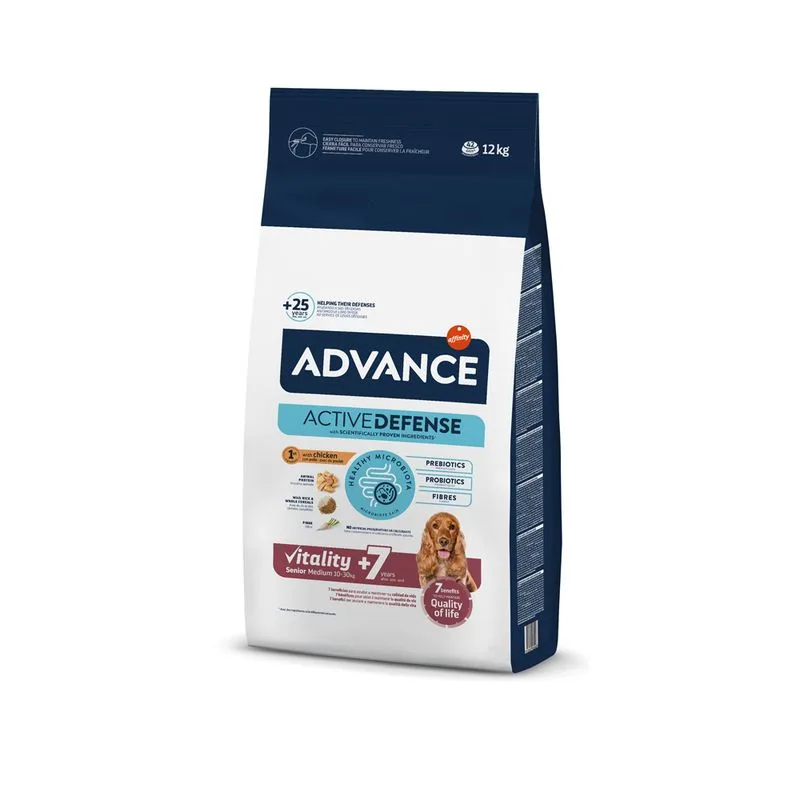 Advance Medium Senior Vitality 7+ Crocchette per cane (Set %: 2 x 12 kg)