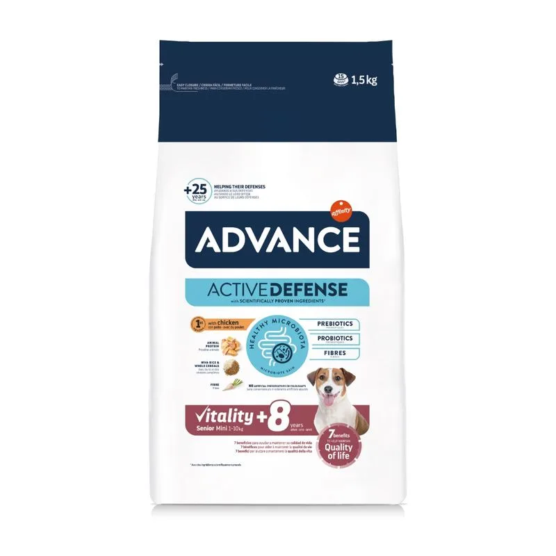 Advance Mini Senior Crocchette per cani (Set %: 3 x 1,5 kg)