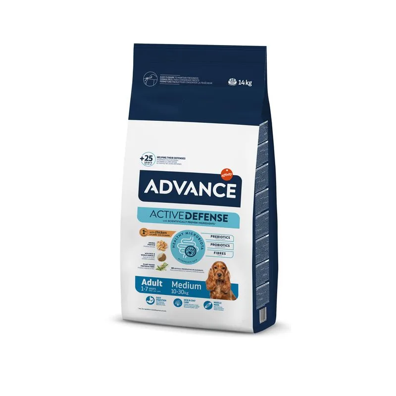 Multipack Risparmio! 2 x Advance (2 x 14 kg Medium Adult Pollo e Riso)