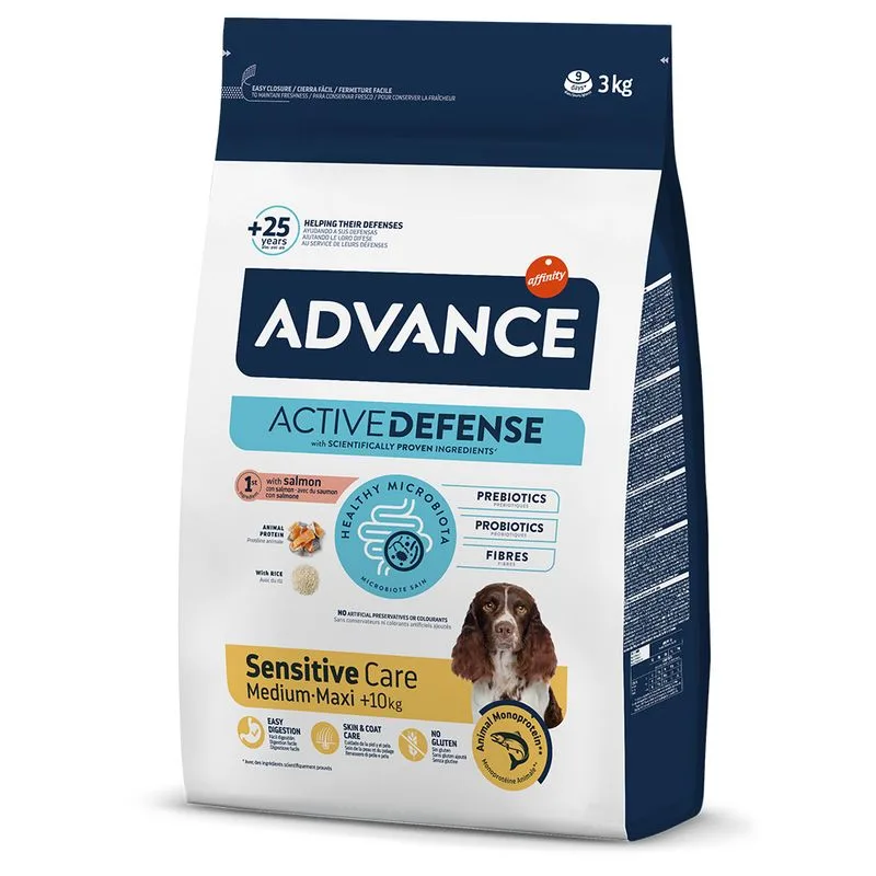 Advance Sensitive Adult Salmone e Riso Crocchette per cane (Set %: 2 x 3 kg)