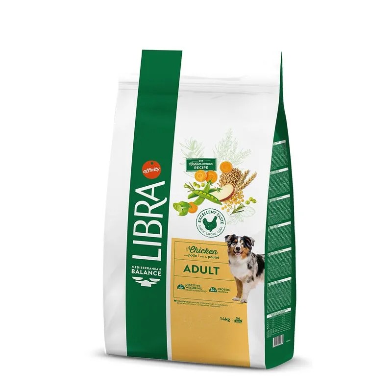 Libra Adult Dog con Pollo Crocchette per cane (Set %: 2 x 14 kg)