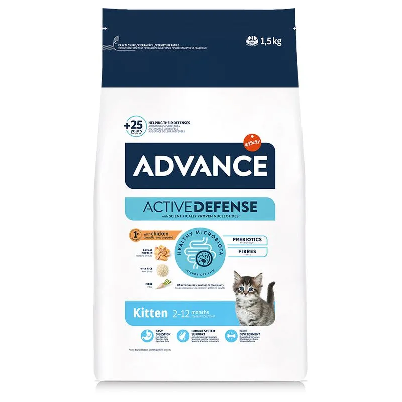 Advance Kitten Pollo Crocchette per gatto (Set %: 2 x 1,5 kg)