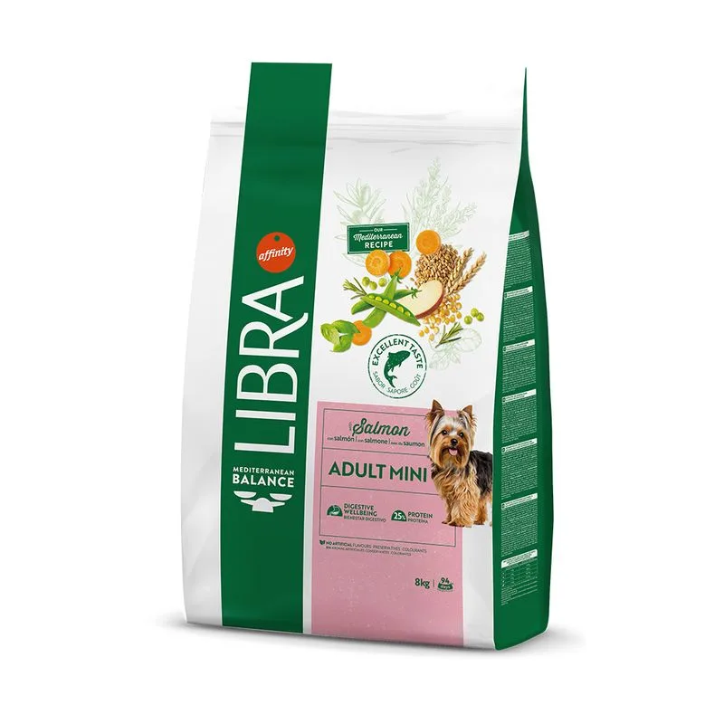 Libra Dog Mini con Salmone Crocchette per cane (Set %: 2 x 8 kg)