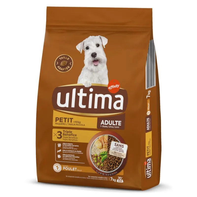 Ultima Mini Adult Pollo Crocchette per cane (Set %: 2 x 7 kg)