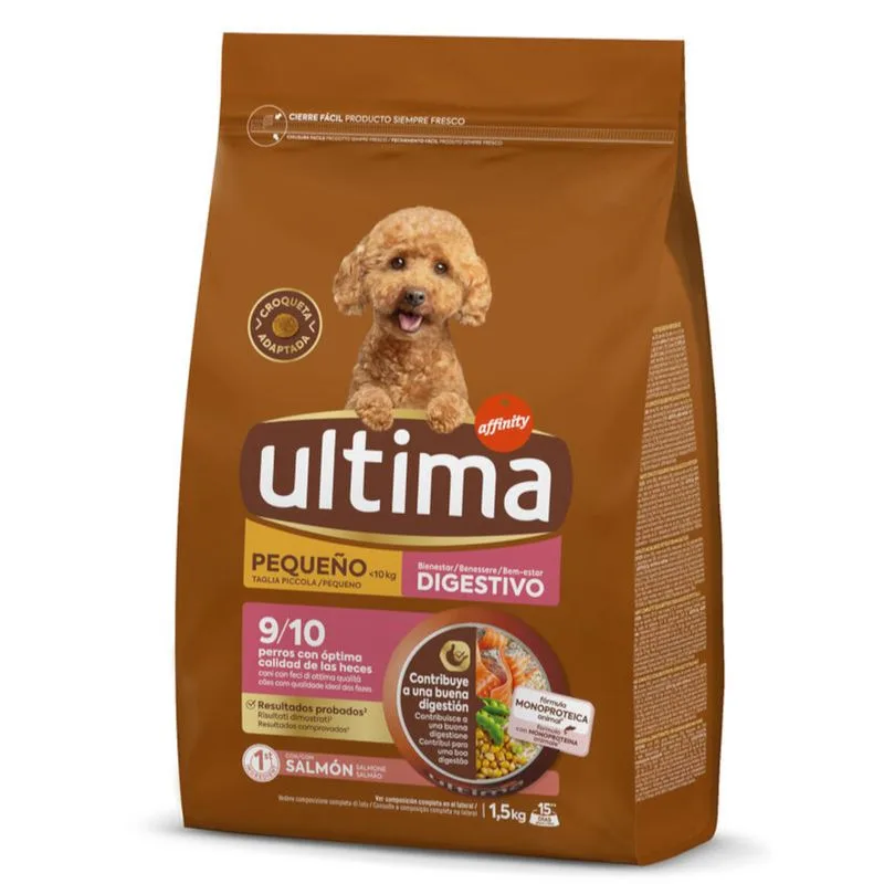 Ultima Mini Digestive Well-Being Salmone Crocchette per cane