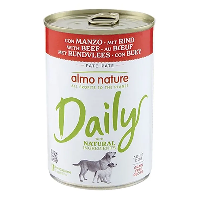 Almo Nature Daily Dog 48 x 400 g Alimento umido per cane (Manzo)