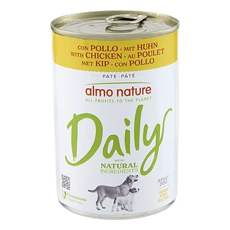 Almo Nature Daily Dog 48 x 400 g Alimento umido per cane (Pollo)