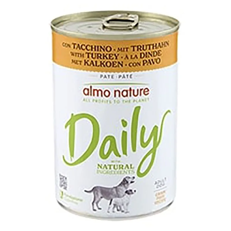 Almo Nature Daily Dog 48 x 400 g Alimento umido per cane (Tacchino)