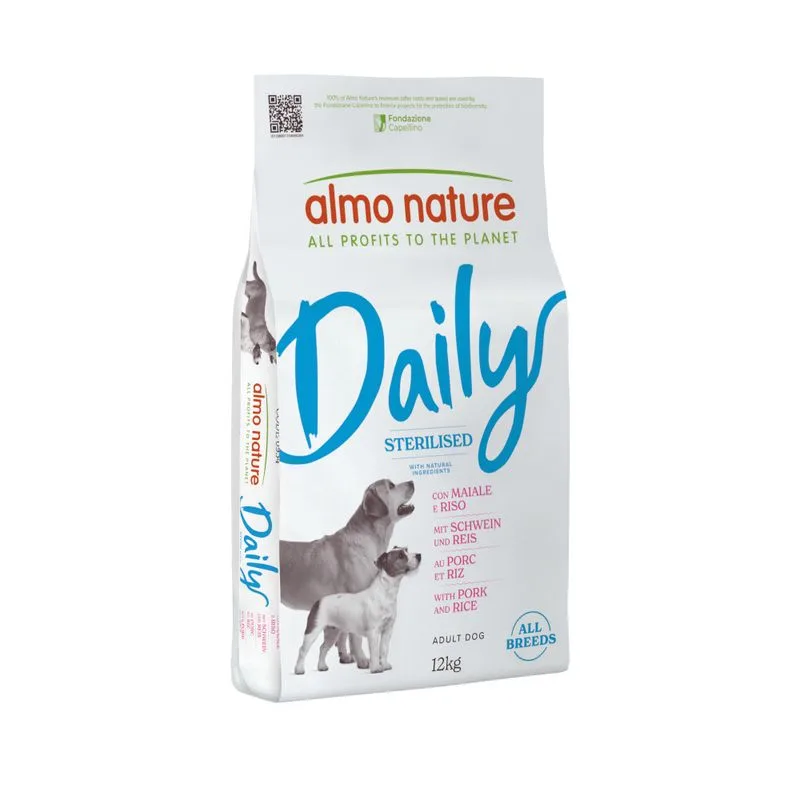Almo Nature Daily Sterilised all Breeds Maiale & Riso (Set %: 2 x 12 kg)