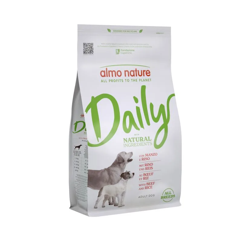 Almo Nature Daily all Breeds Manzo & Riso (Set %: 2 x 1,2 kg)