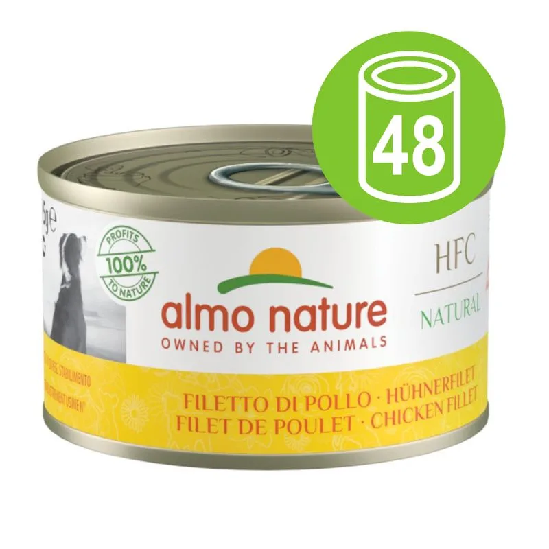 Almo Nature HFC 48 x 95 g (Mix 3: Filetto di Pollo + Manzo con Prosciutto)