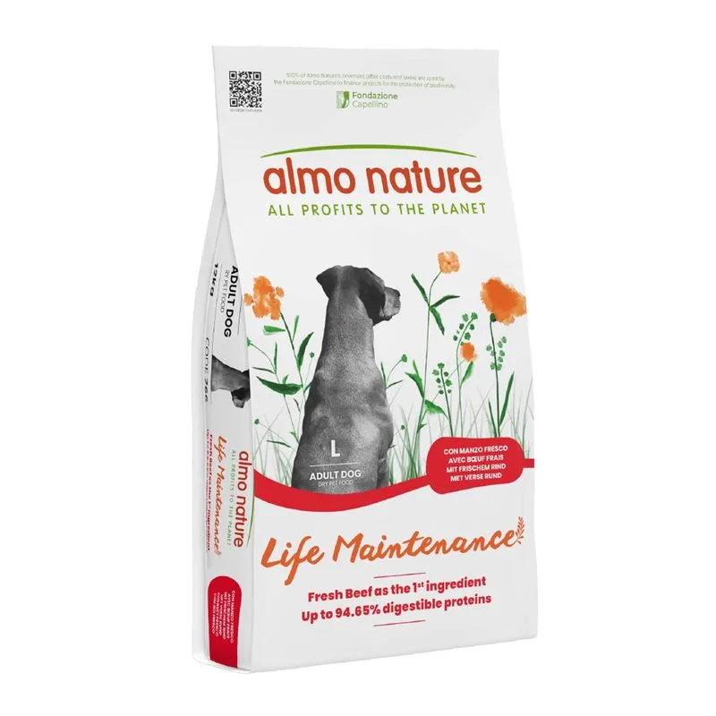Almo Nature Life Maintenance Large Adult Manzo & Riso (Set %: 2 x 12 kg)