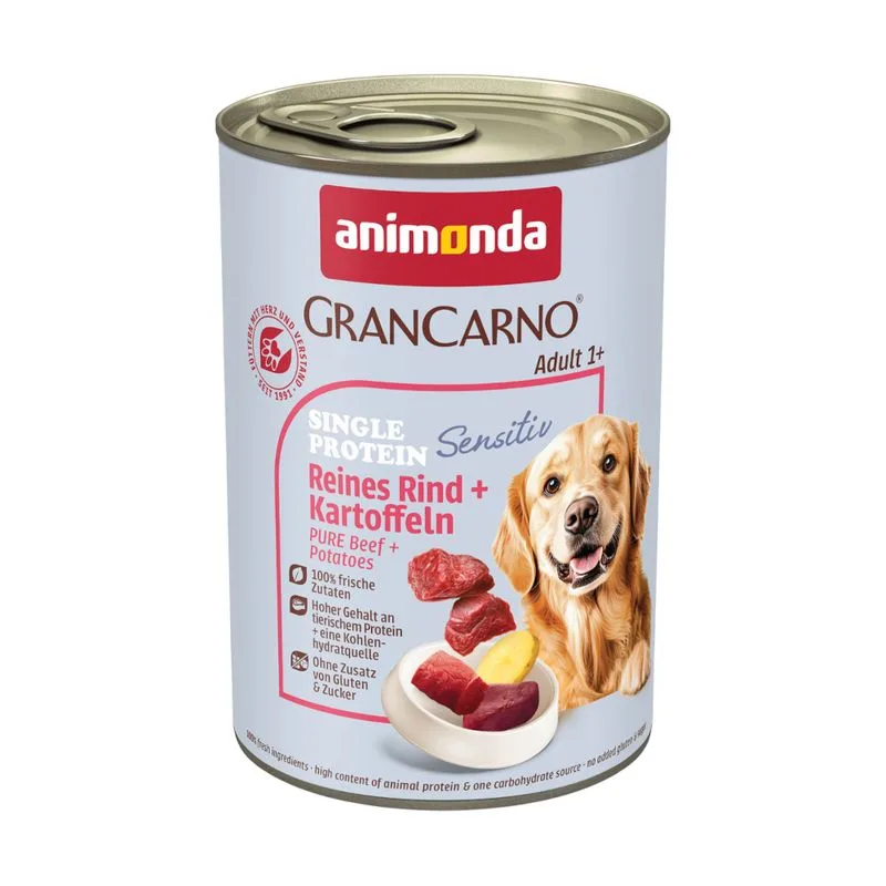 animonda GranCarno Adult Single Protein Sensitiv 6 x 400 g (Manzo puro & Patate)