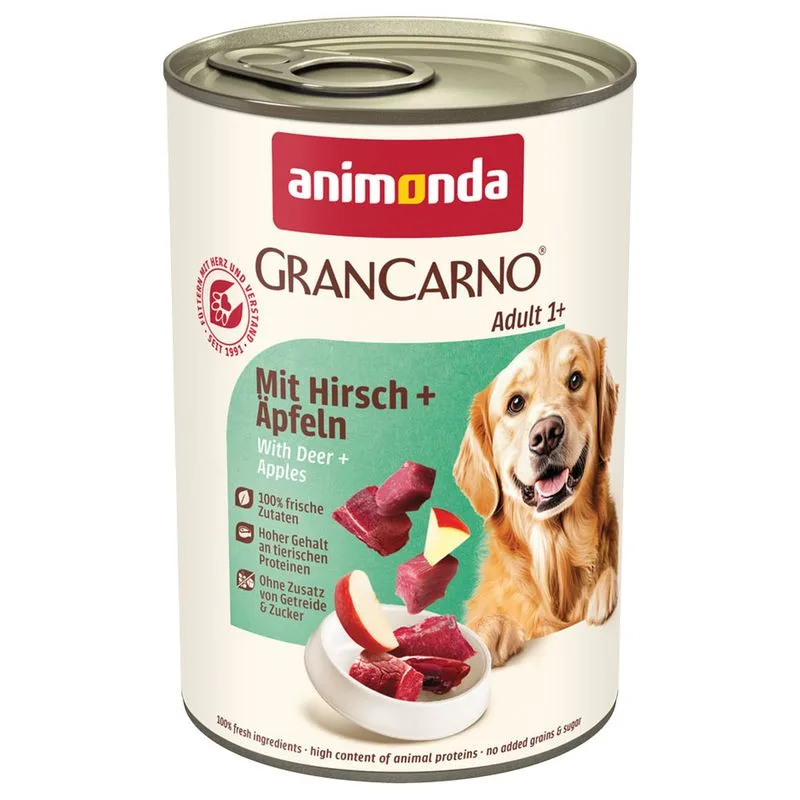 animonda GranCarno Original 12 x 400 g (Adult: Cervo & Mela)
