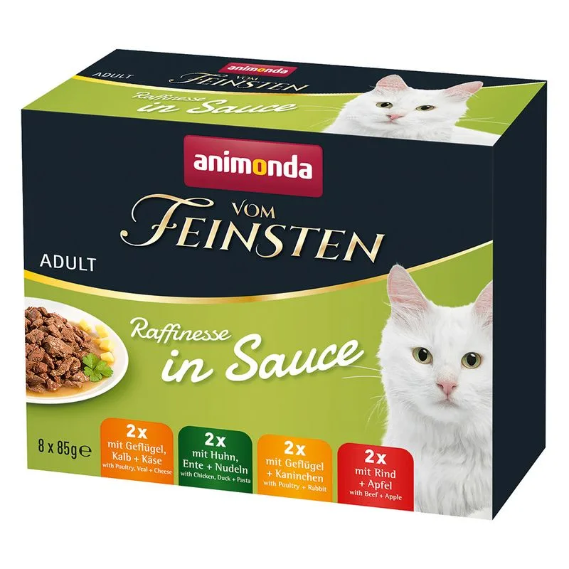 animonda Vom Feinsten Adult Raffinesse in Salsa Pacco misto (8 x 85 g Mix 1 (4 varianti))