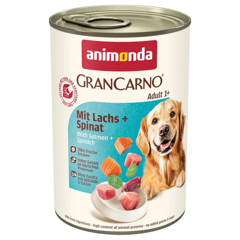 animonda GranCarno Original 12 x 400 g (Adult: Salmone & Spinaci)