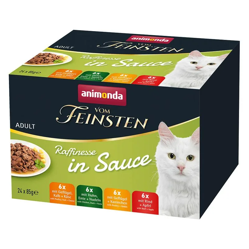 animonda Vom Feinsten Adult Raffinesse in Salsa Pacco misto (Set %: 48 x 85 g Mix 1 (4 varianti))