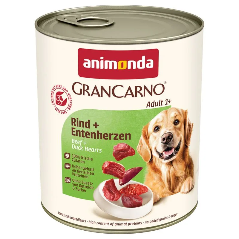 animonda GranCarno Original 12 x 800 g (Adult: Manzo & Cuori di Anatra)