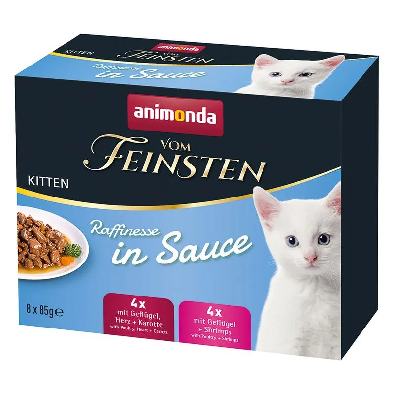 animonda Vom Feinsten Adult Raffinesse in salsa Kitten Pacco misto per gatto (8 x 85 g)