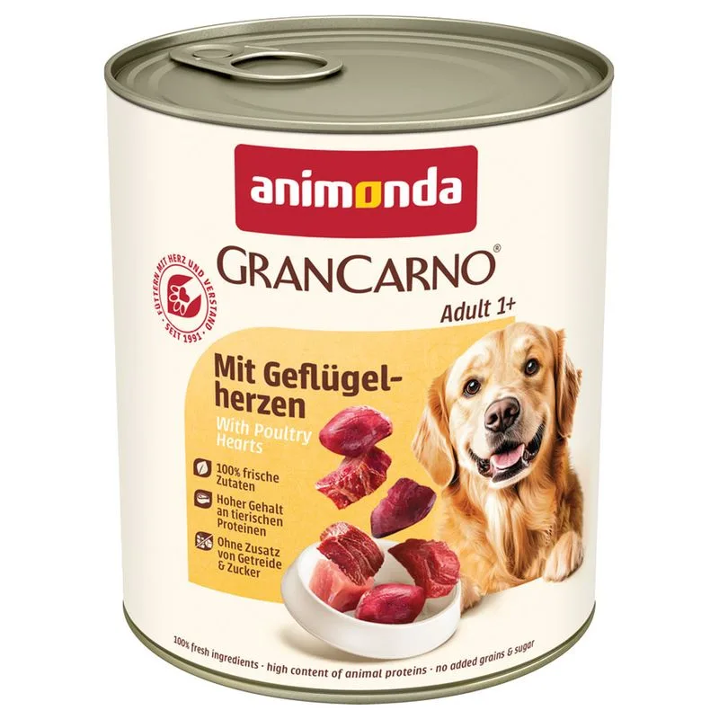 animonda GranCarno Original 12 x 800 g (Adult: con Cuori di Pollame)