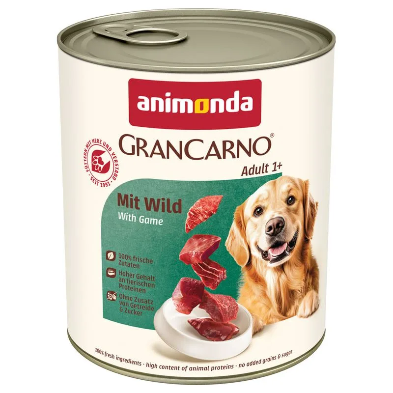 animonda GranCarno Original 12 x 800 g (Adult: con Selvaggina)