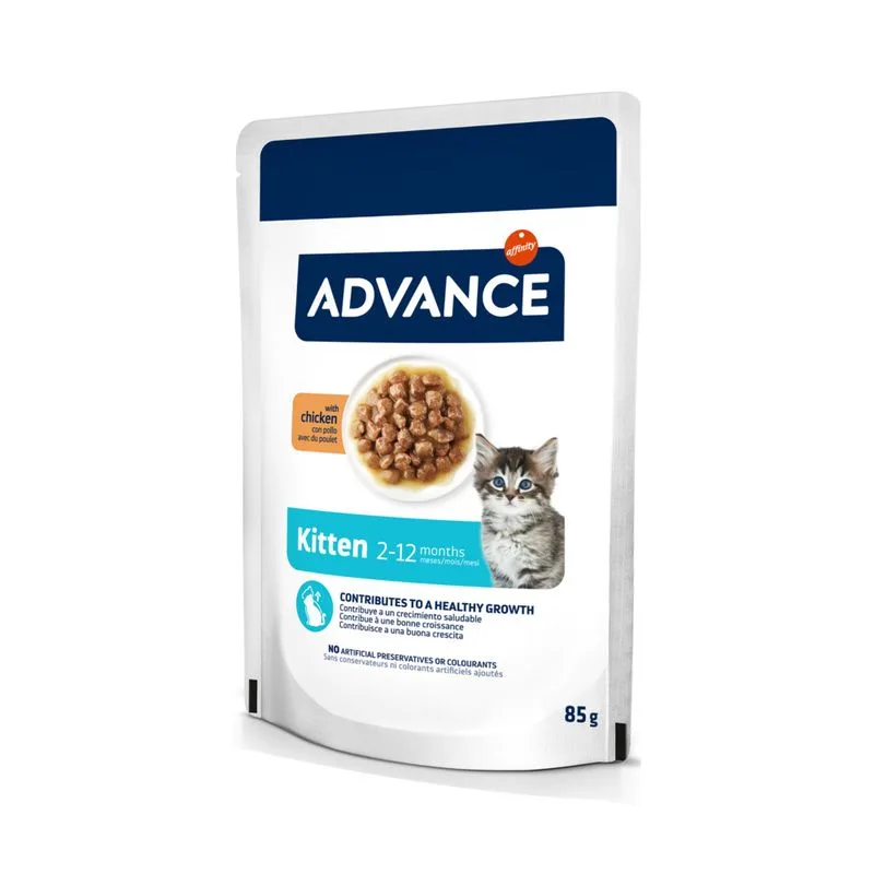Advance Kitten Pollo umido per gatto (Set %: 24 x 85 g)