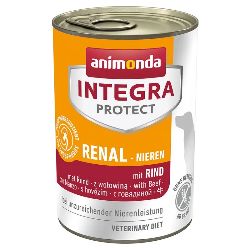 animonda Integra Protect Renal Lattina (Set %: 24 x 400 g Manzo)