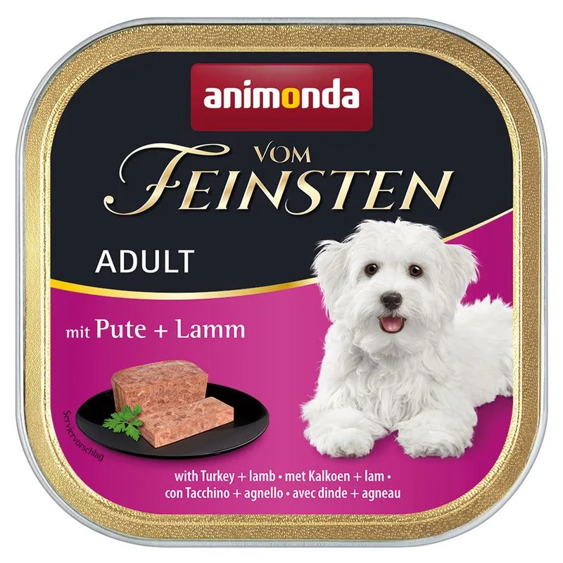 animonda Vom Feinsten 48 x 150 g Alimento umido per cani (Adult Senza Cereali: Tacchino & Agnello)