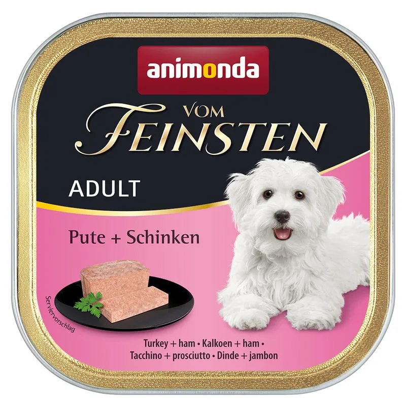 animonda Vom Feinsten 48 x 150 g Alimento umido per cani (Adult Senza Cereali: Tacchino & Prosciutto)