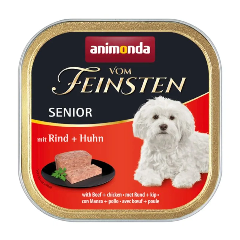 animonda Vom Feinsten 48 x 150 g Alimento umido per cani (Senior: Manzo & Pollo)