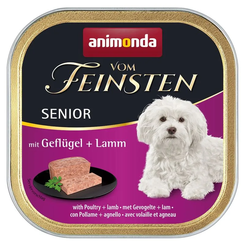 animonda Vom Feinsten 48 x 150 g Alimento umido per cani (Senior: Pollame & Agnello)