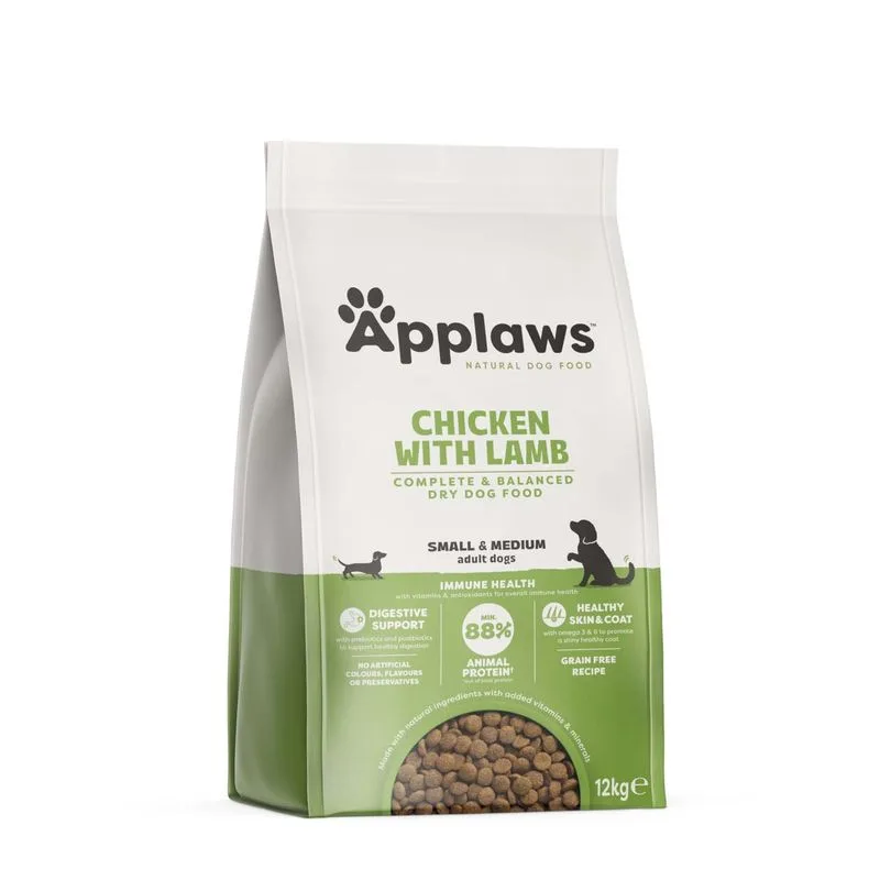 Applaws Adult Small & Medium Breed Pollo & Agnello (Set %: 2 x 12 kg)