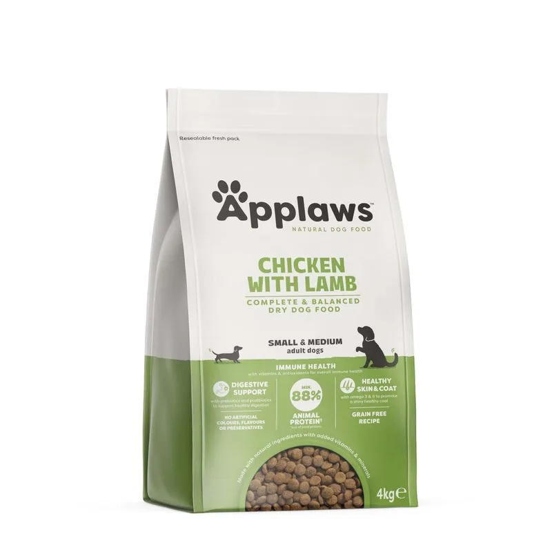 Applaws Adult Small & Medium Breed Pollo & Agnello (Set %: 2 x 4 kg)
