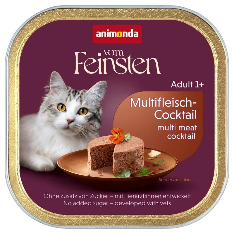 animonda vom Feinsten Adult 32 x 100 g Alimento umido per gatti (Cocktail Multi-carne)