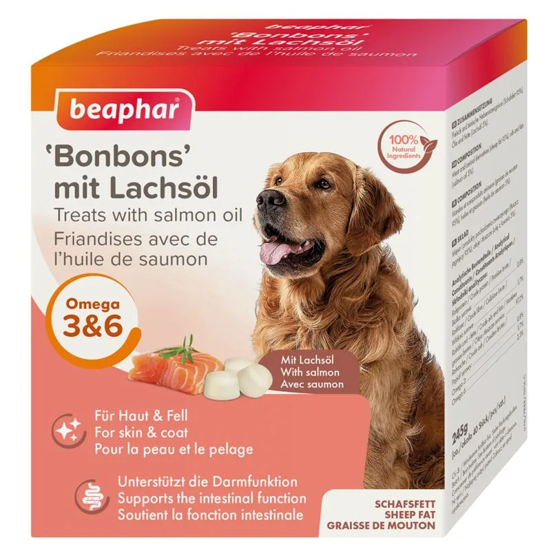 beaphar 'Bonbons' con olio di salmone (Set %: 2 x 245 g)