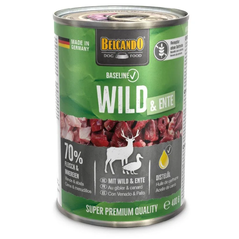 Belcando Baseline 24 x 400 g Umido per cane (Selvaggina e anatre)
