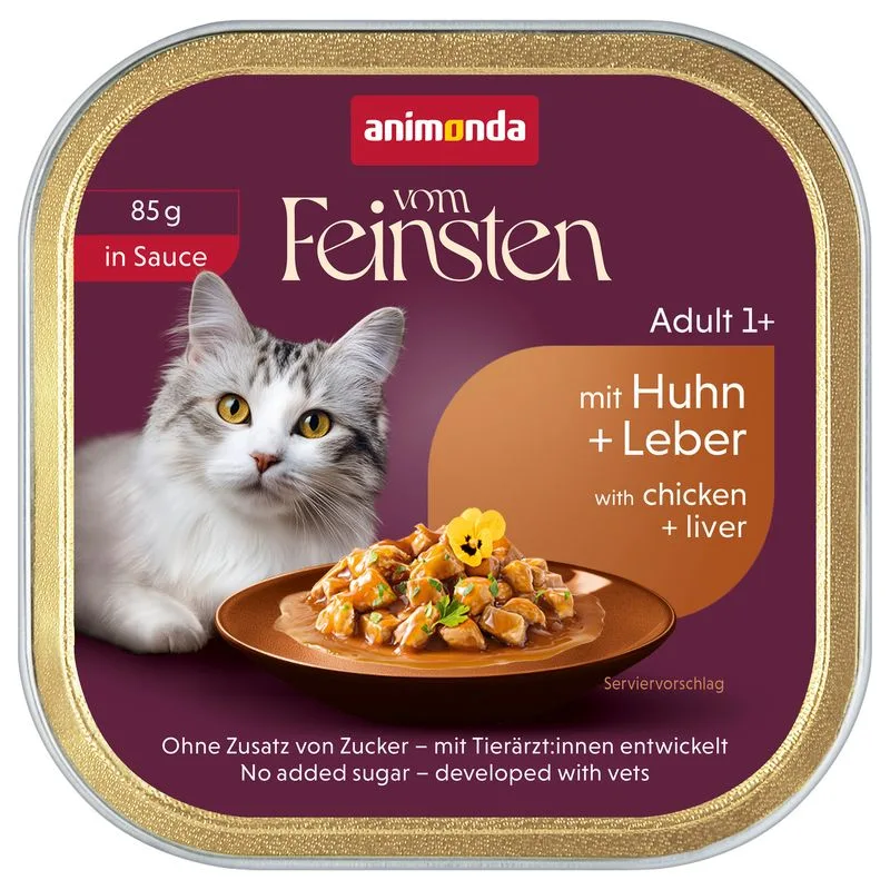 animonda vom Feinsten Adult 32 x 85 g (Pollo & Fegato in Salsa)