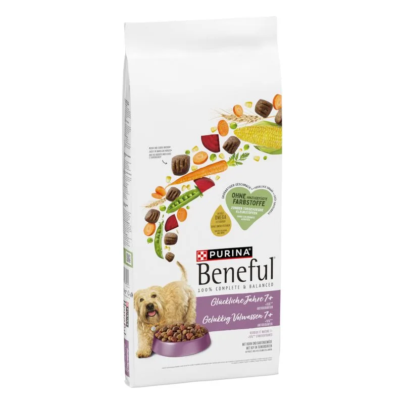 Beneful Anni felici 7+ Crocchette per cani (Set %: 2 x 12 kg)