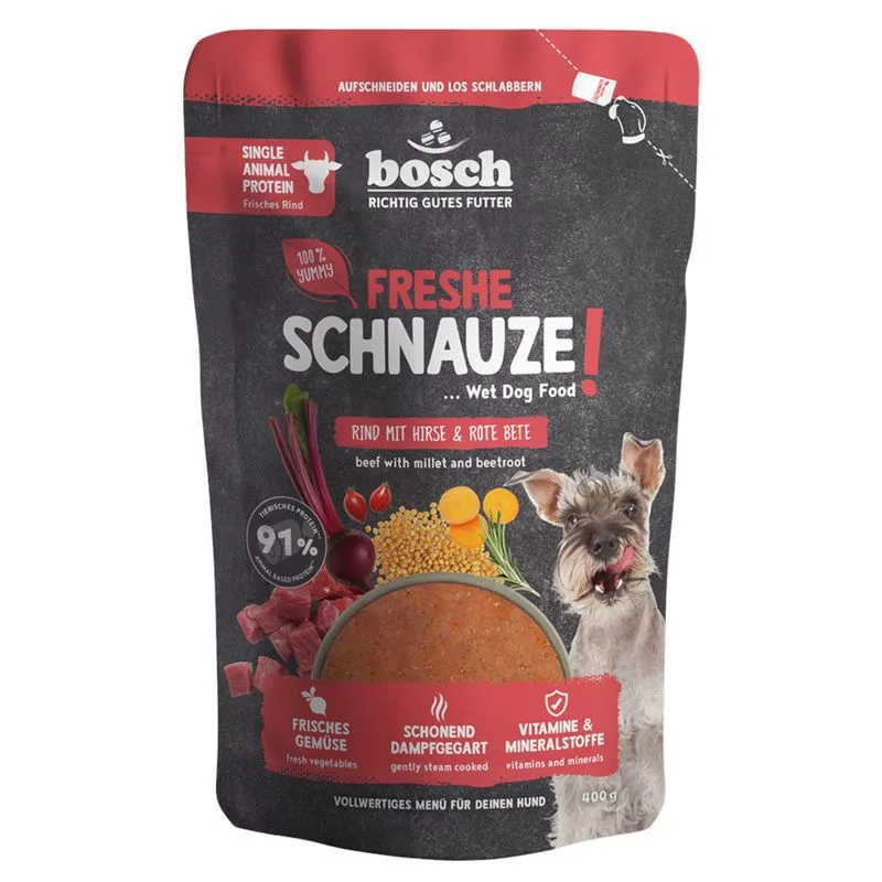 Freshe Schnauze 400 g (Manzo con Miglio & Barbabietola rossa)