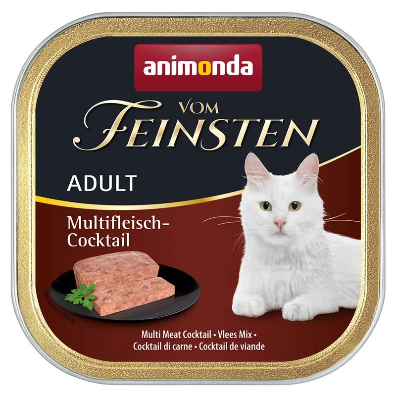 animonda vom Feinsten Adult 6 x 100 g Alimento umido per gatti (Cocktail Multi-carne)