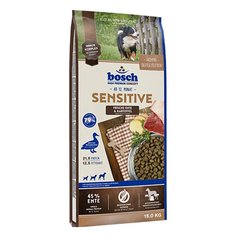 Bosch HPC Sensitive Anatra & Patate Crocchette per cane (Set %: 2 x 15 kg)