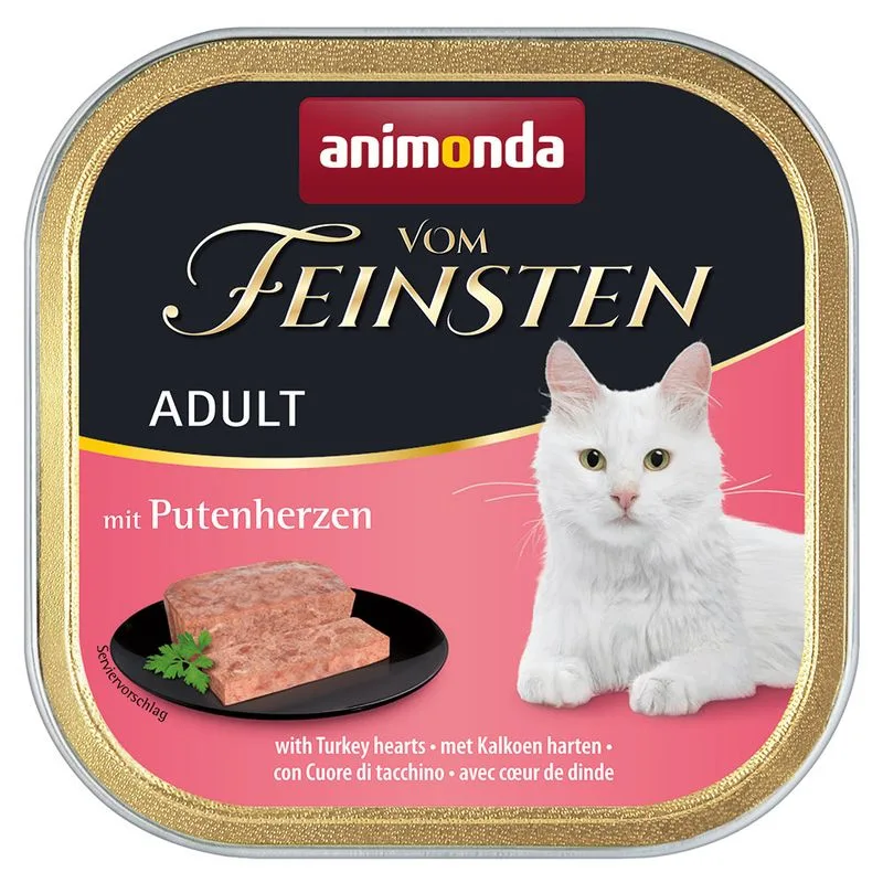 animonda vom Feinsten Adult 6 x 100 g Alimento umido per gatti (Cuori di Tacchino)