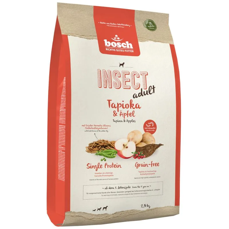 bosch HPC Adult Insect, mela e tapioca Crocchette per cane (Set %: 2 x 2,5 kg)