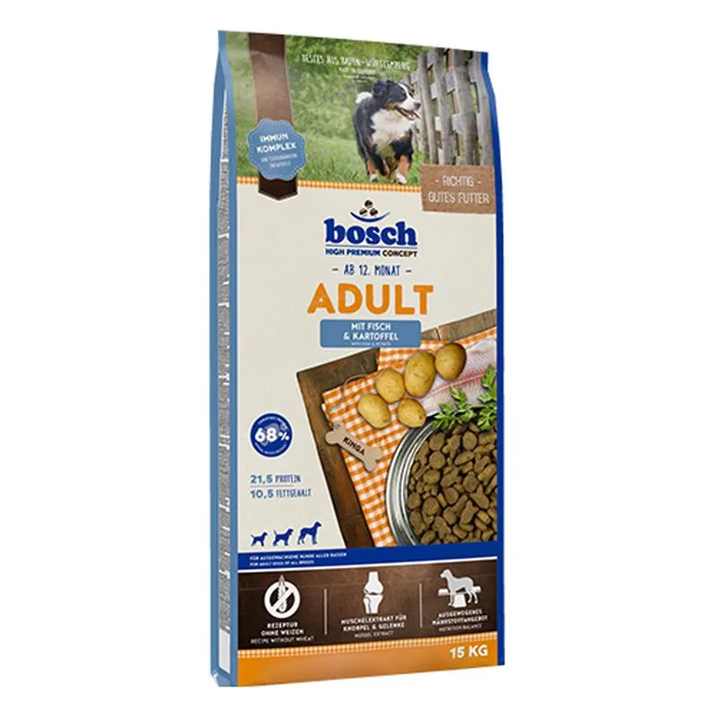 bosch HPC Adult Pesce & Patate Crocchette per cane (Set %: 2 x 15 kg)