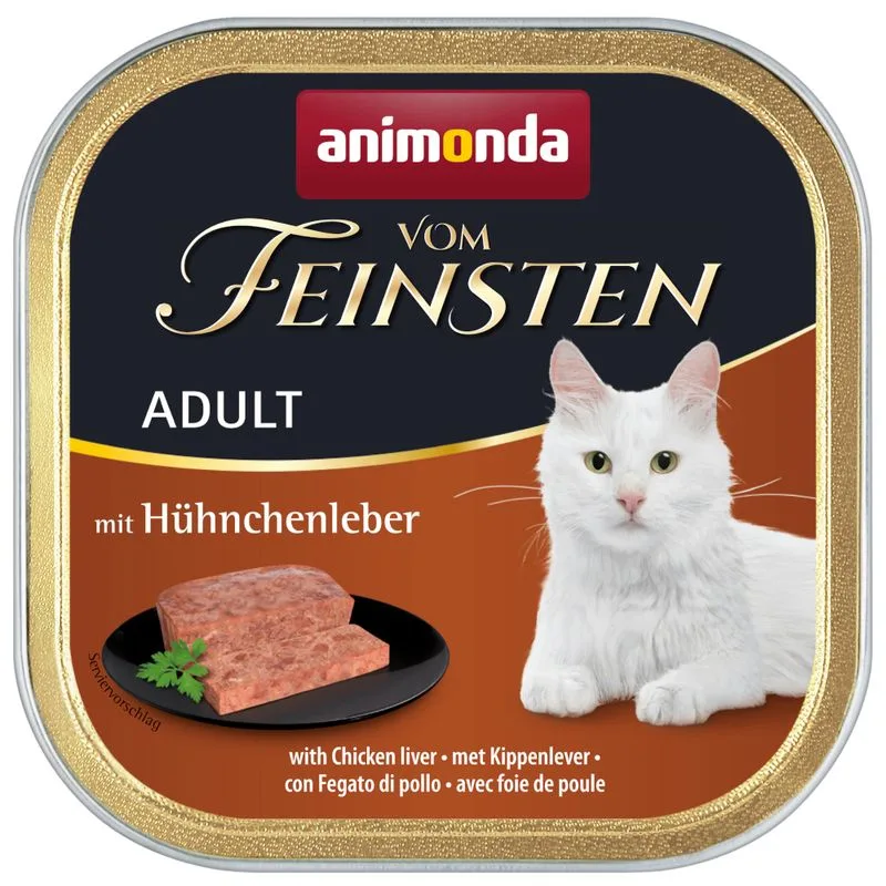 animonda vom Feinsten Adult 6 x 100 g Alimento umido per gatti (Fegato di Pollo)