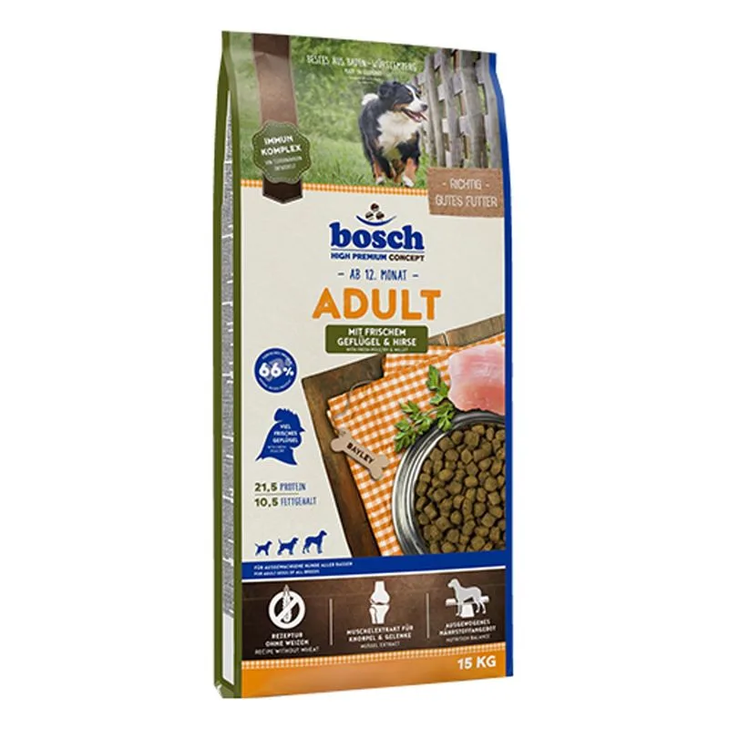 bosch HPC Adult Pollame & Miglio Crocchette per cane (Set %: 2 x 15 kg)