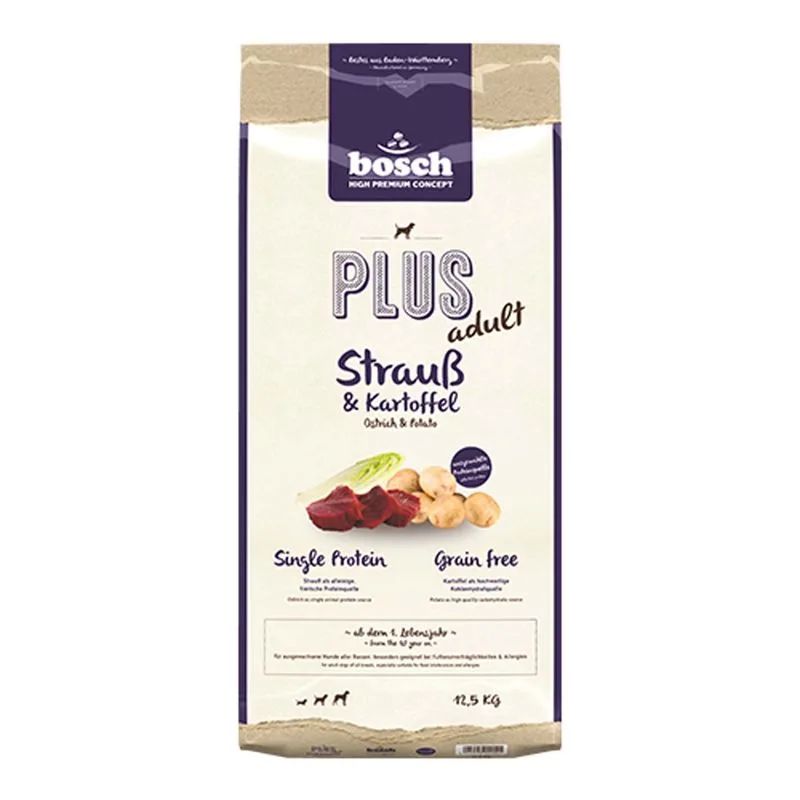 bosch HPC Plus Struzzo & Patate Crocchette per cane (Set %: 2 x 12,5 kg)