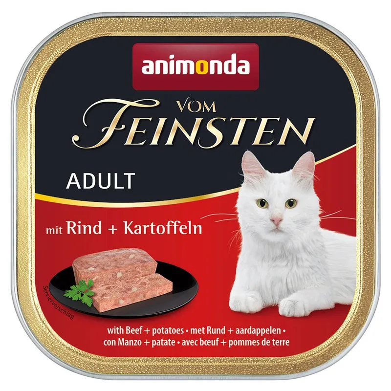 animonda vom Feinsten Adult 6 x 100 g Alimento umido per gatti (Manzo & Patate)