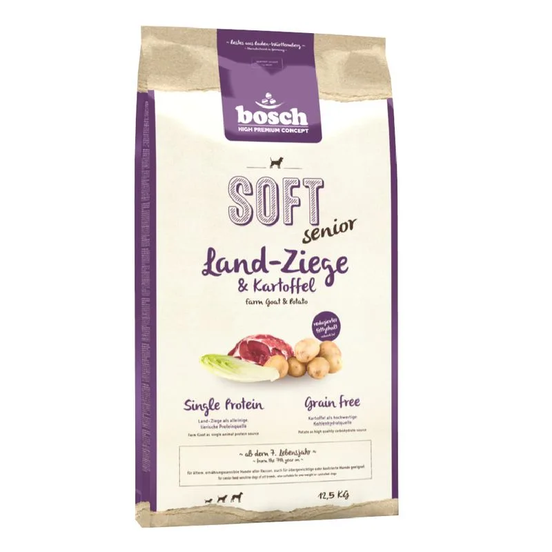 bosch HPC Soft Senior Capra & Patate Crocchette per cane (12,5 kg)